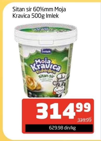 Sitan sir 60%mm Moja Kravica 500g Imlek