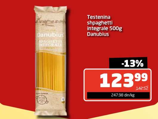 Testenina shpaghetti integrale 500g Danubius
