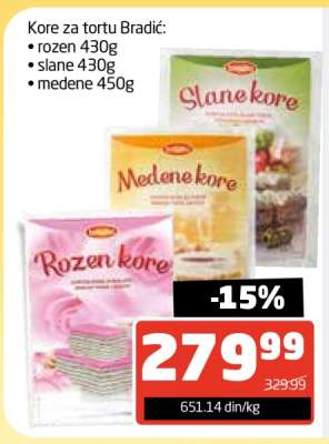 Kore za tortu Bradić