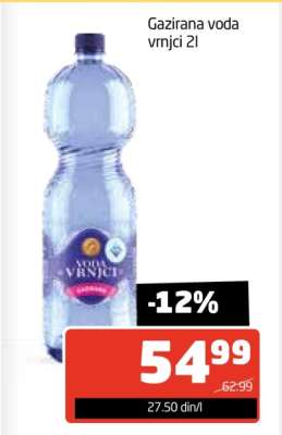 Gazirana voda vrnjci 2l
