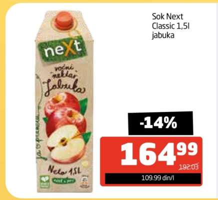 Sok Next Classic 1,5l jabuka