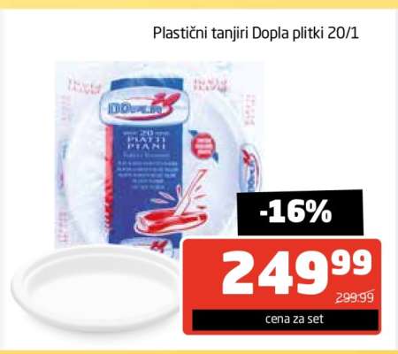 Plastični tanjiri Dopla plitki 20/1