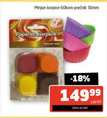 Minjon korpice 60kom prečnik 30mm