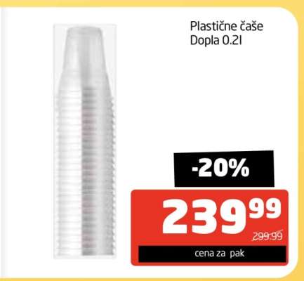 Plastične čaše Dopla 0.2l