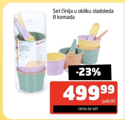 Set činija u obliku sladoleda 8 komada