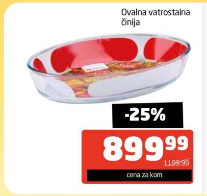 Ovalna vatrostalna činija