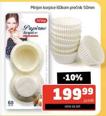 Minjon korpice 60kom prečnik 50mm