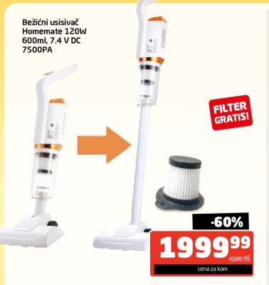 Bežični usisivač Homemate 120W