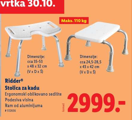 Ridder® Stolica za kadu