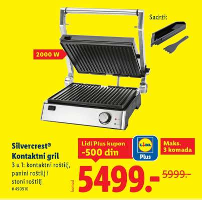 Silvercrest Kontaktni gril