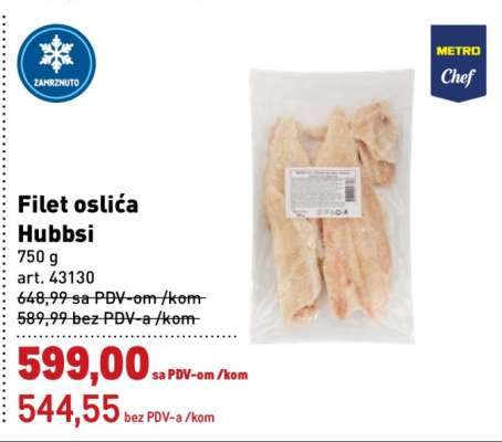 Filet oslića Hubbs