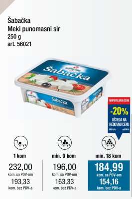Šabačka Meki punomasni sir