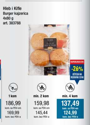 Hleb i Kifle Burger kajzerica