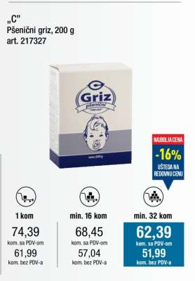 C pšenični griz 200 g