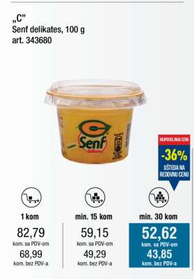 Senf delikates, 100 g