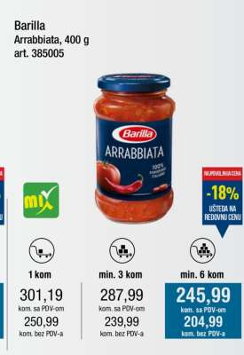 Barilla Arrabbiata, 400 g