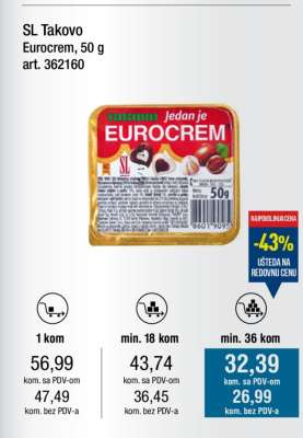SL Takovo Eurocrem, 50 g