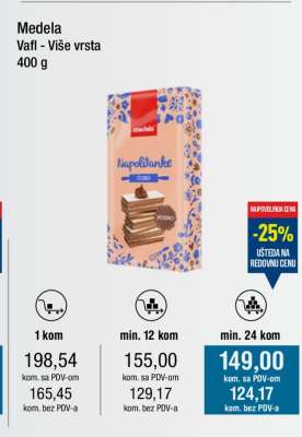 Medela Vafl, više vrsta 400 g