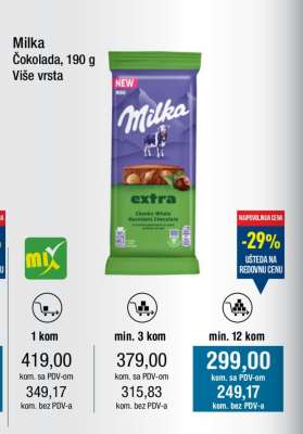 MILKA ČOKOLADA