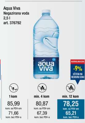 Aqua Viva negazirana voda 2,5 l