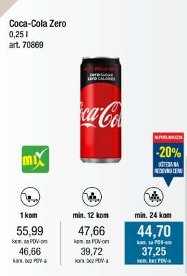 Coca-Cola Zero 0,25 l