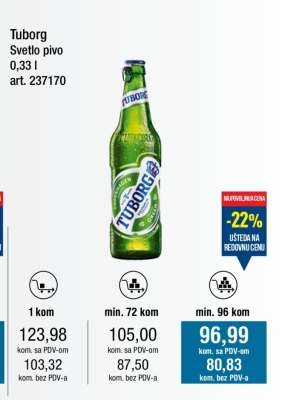 Tuborg Svetlo pivo
