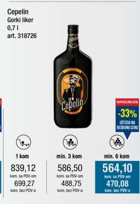 Cepelin Gorki liker 0,7 l