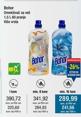 Bohor Omekšivač za veš