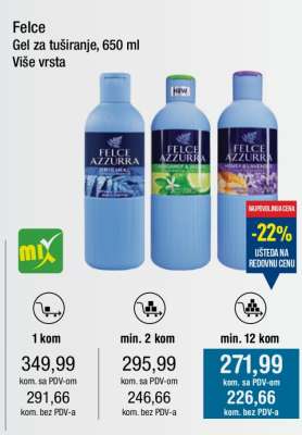 Felce Gel za tuširanje, 650 ml