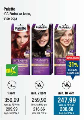 Palette ICC Farba za kosu