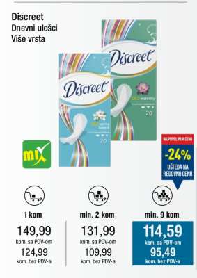 Discreet Dnevni ulošci