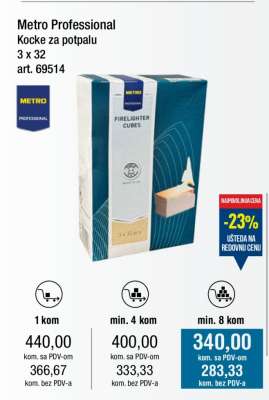 Metro Professional Kocke za potpalu 3 x 32