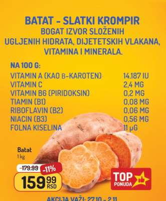 Batat Slatki krompir