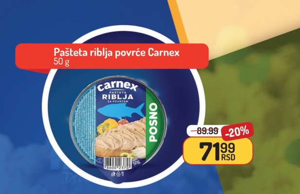 Pašteta riblja povrće Carnex