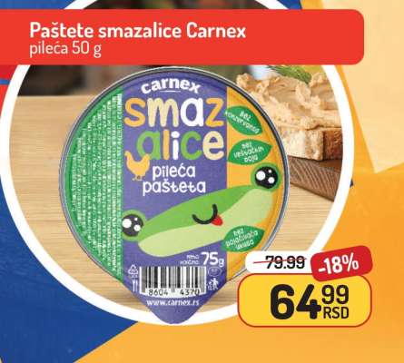 Paštete smazalice Carnex