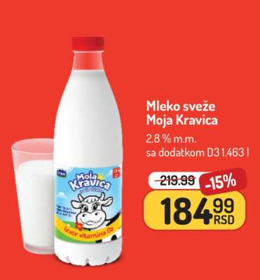 Mleko sveže Moja Kravica