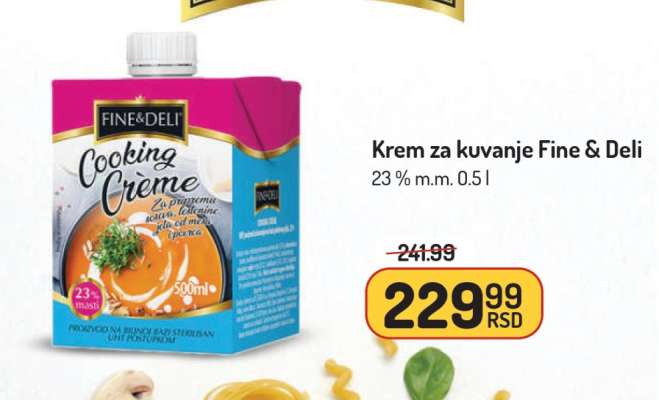 Krem za kuvanje Fine & Deli