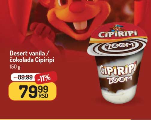 Desert vanila / čokolada Cipiripi