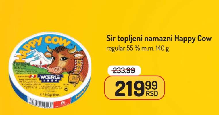 Sir topljeni namazni Happy Cow