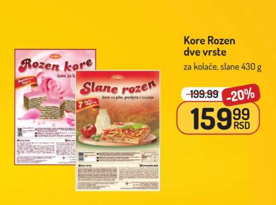 Kore Rozen dve vrste