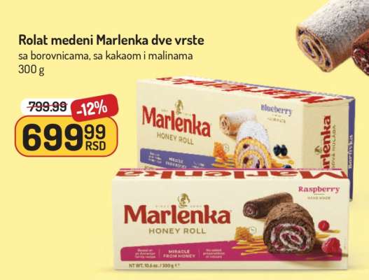 Rolat medeni Marlenka dve vrste