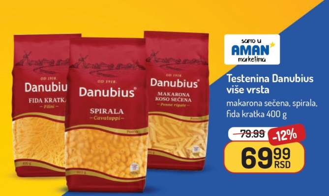 Testenina Danubius više vrsta