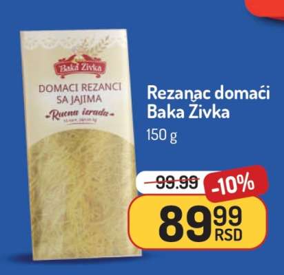 Rezanač domaći Baka Živka