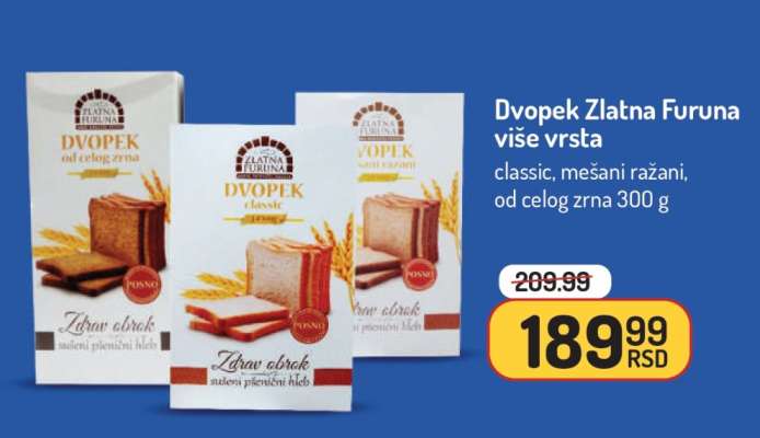 Dvopek Zlatna Furuna više vrsta