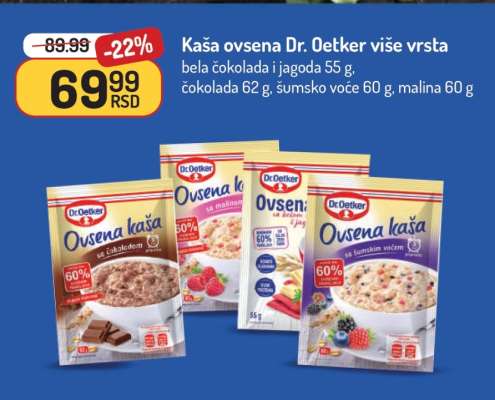 Kaša ovsena Dr. Oetker više vrsta