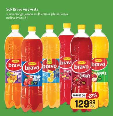 Sok Bravo više vrsta