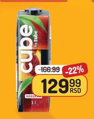 Cube by Tube Breskva 1L