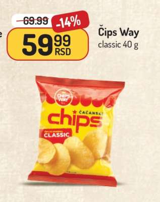 Čips Way classic 40 g