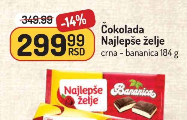 ČOKOLADA NAJLEPŠE ŽELJE