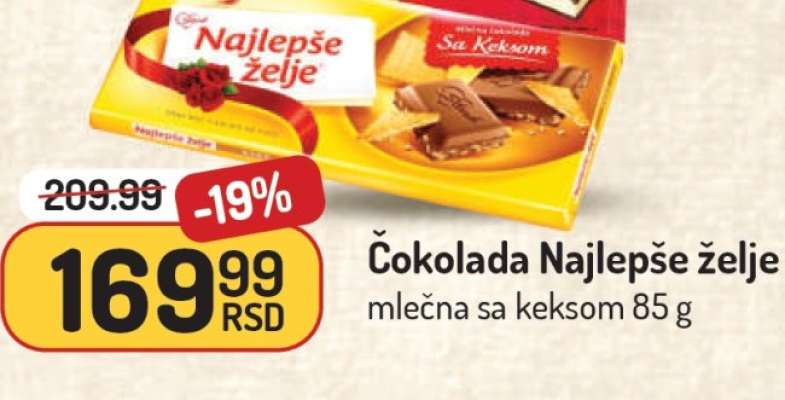 ČOKOLADA NAJLEPŠE ŽELJE